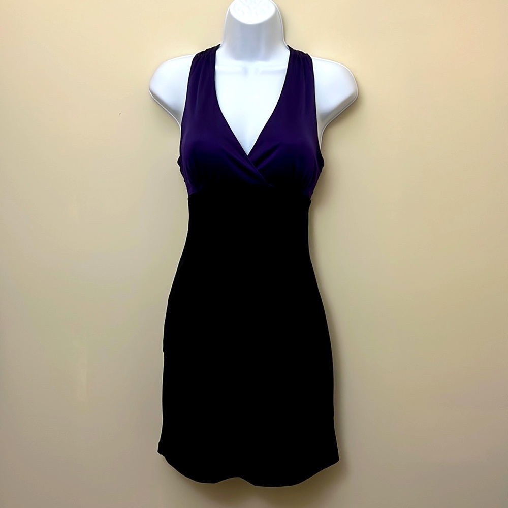 Purple black mini dress